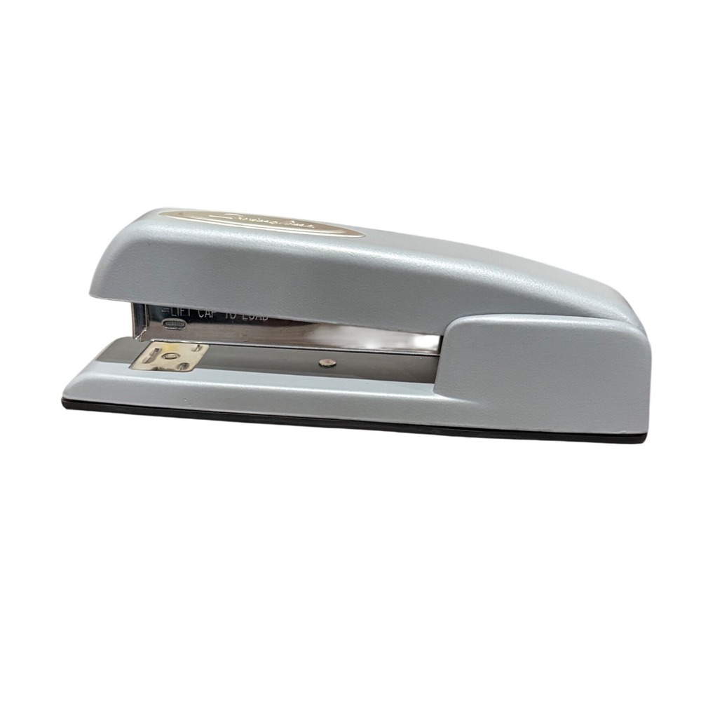 Vintage Swingline 747‎ Stapler Gray 8" Metal Steel Heavy Works Office Desktop